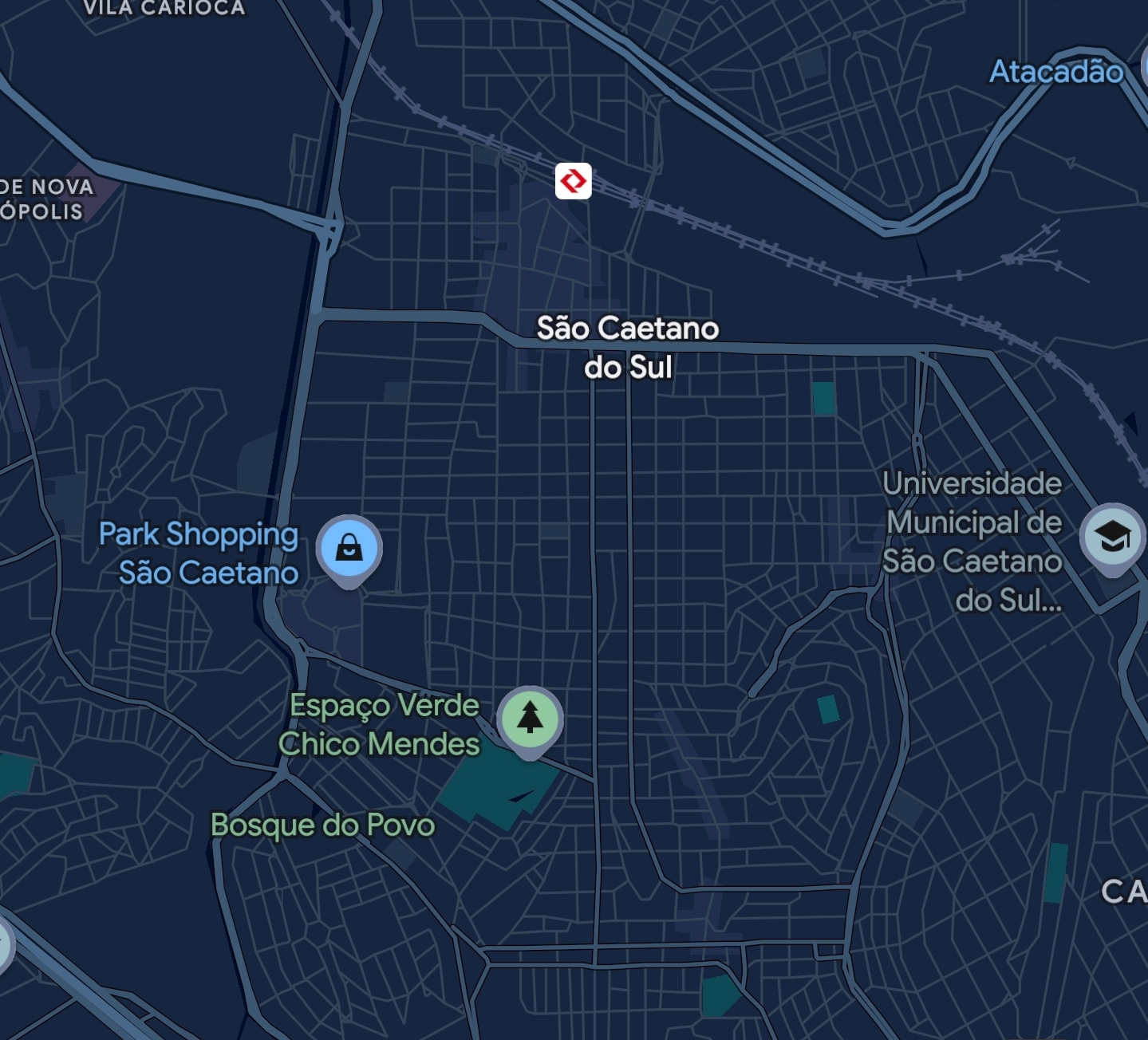 Mapa de São Caetano do Sul